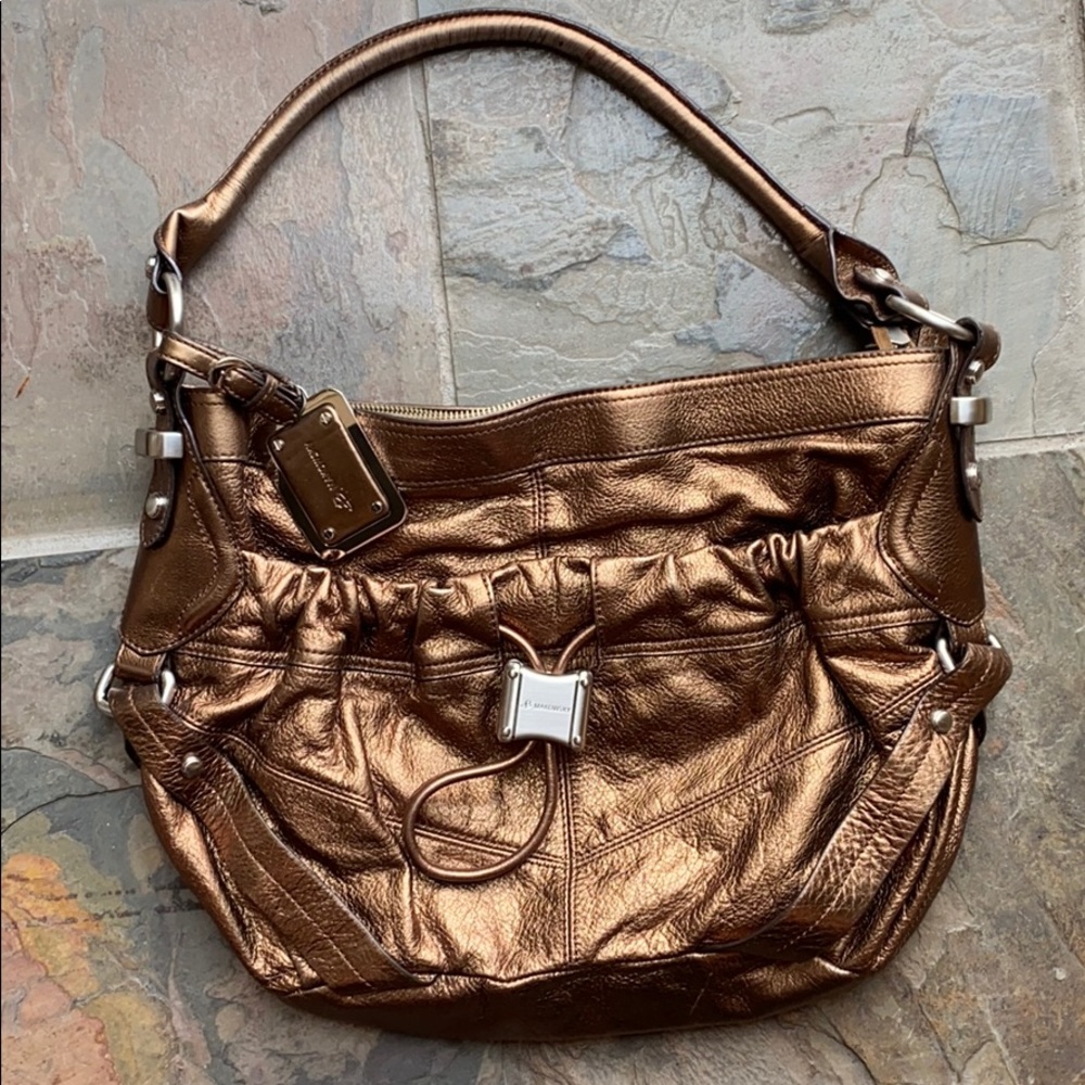 Gold shoulder bag
